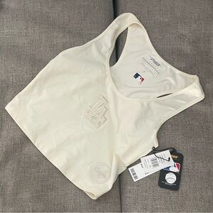 LA Dodgers Cream Jersey Tank Top